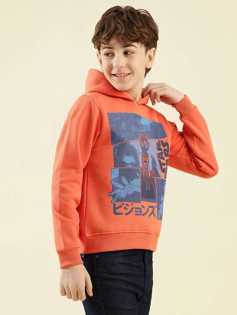 boys printed long sleeve hooded sweatshirt - 21997807 -  Standard Image - 2