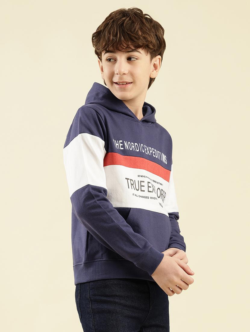 boys printed long sleeve hooded sweatshirt - 21997820 - Standard Image - 2