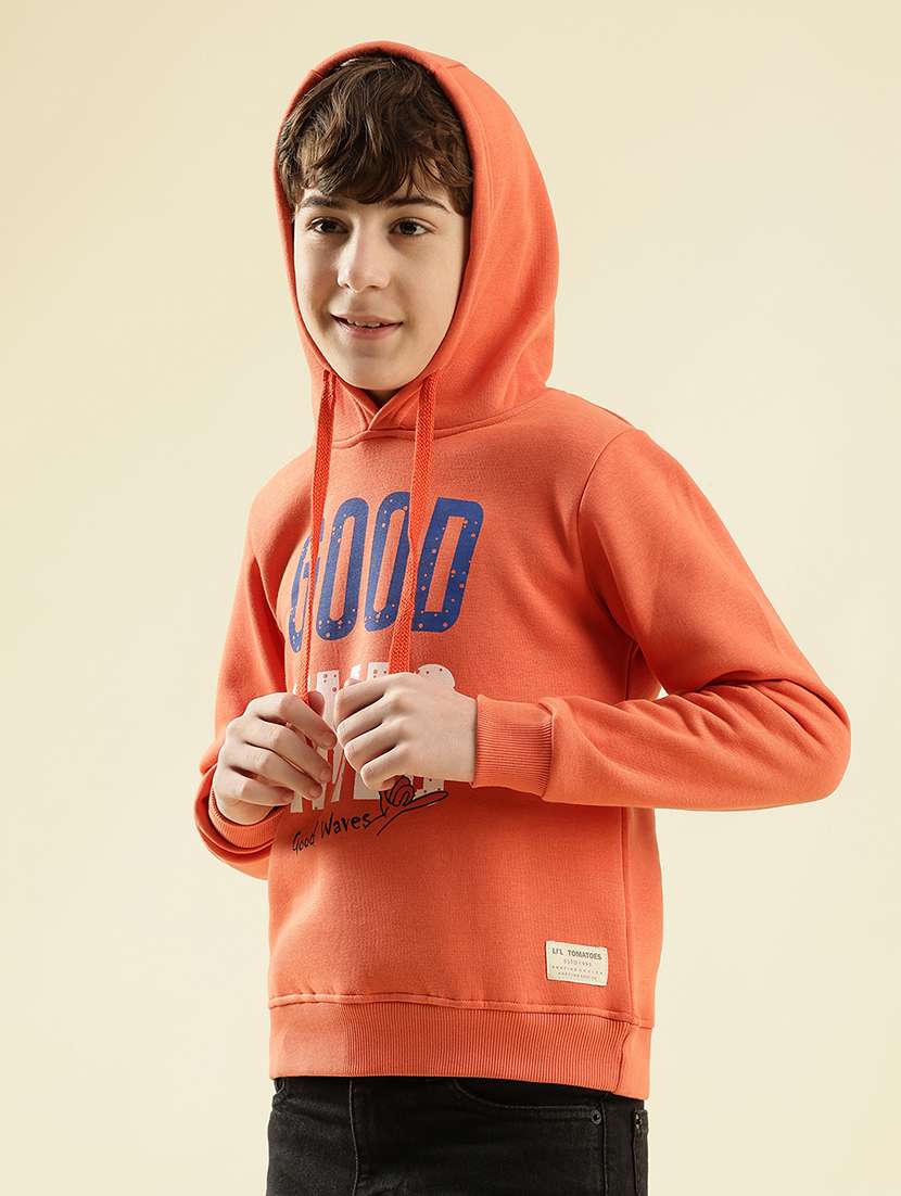 boys printed long sleeve hooded sweatshirt - 21997822 - Standard Image - 2