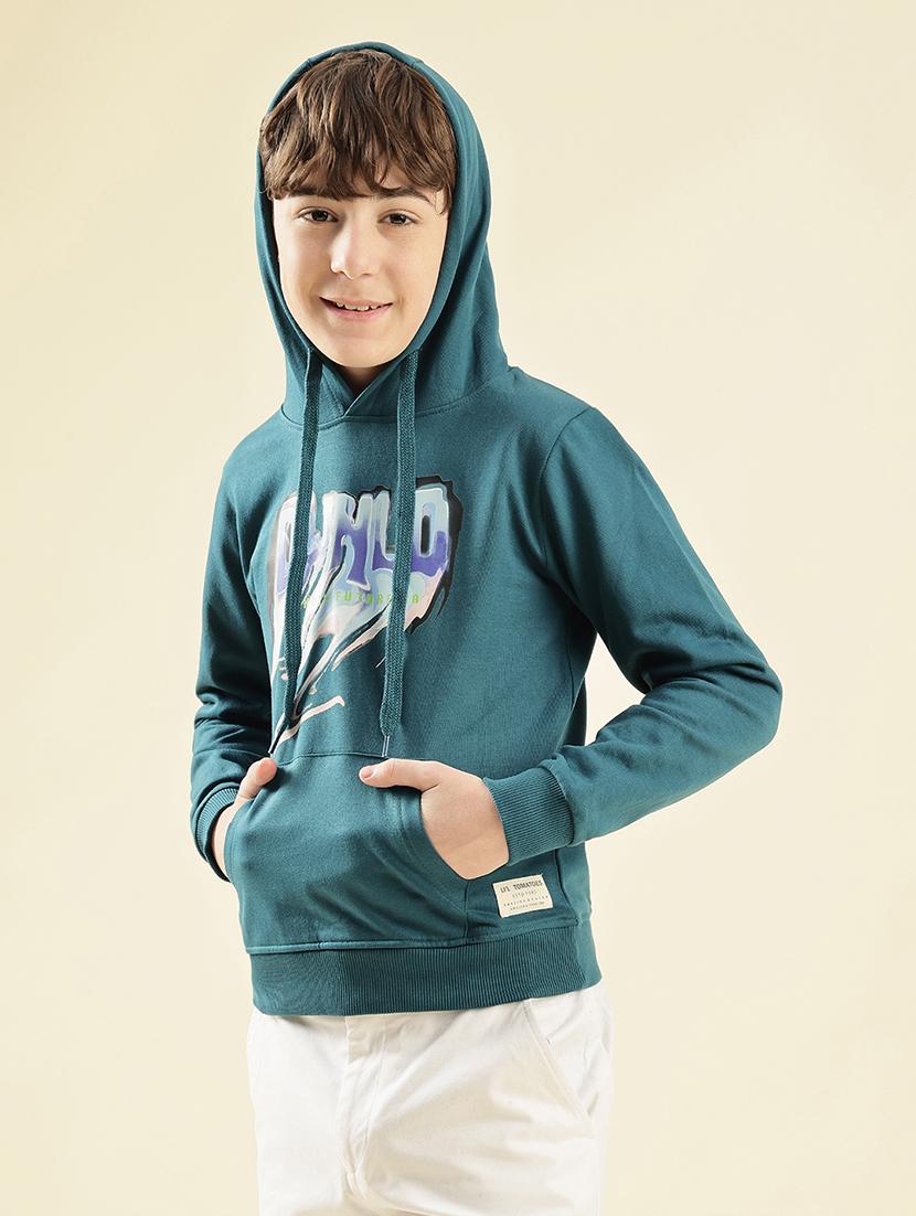 boys printed long sleeve hooded sweatshirt - 21997826 - Standard Image - 2