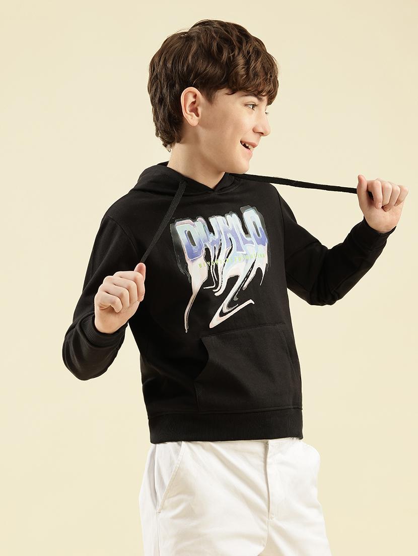 boys printed long sleeve hooded sweatshirt - 21997827 - Standard Image - 2