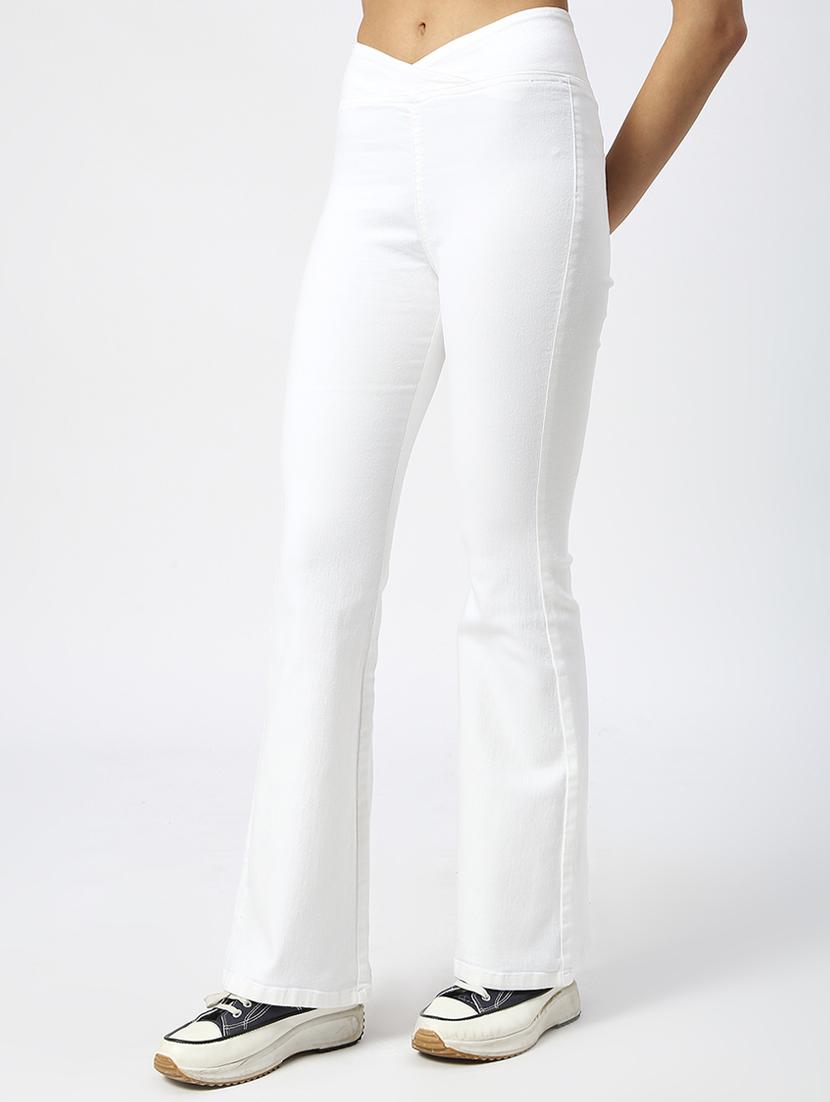 women solid high rise bootcut jean - 21997891 - Standard Image - 2