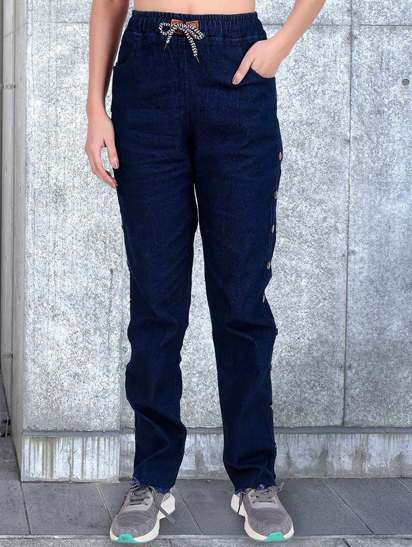 women solid mid rise relaxed fit jean - 21997905 - Zoom Image - 0