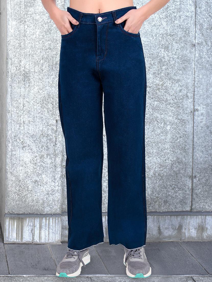 women solid mid rise straight fit jean - 21997908 - Zoom Image - 0