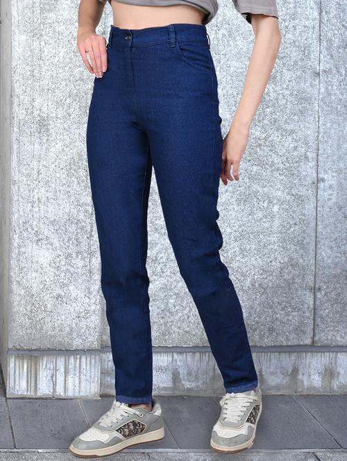 women solid high rise slim fit jean - 21997921 -  Standard Image - 0