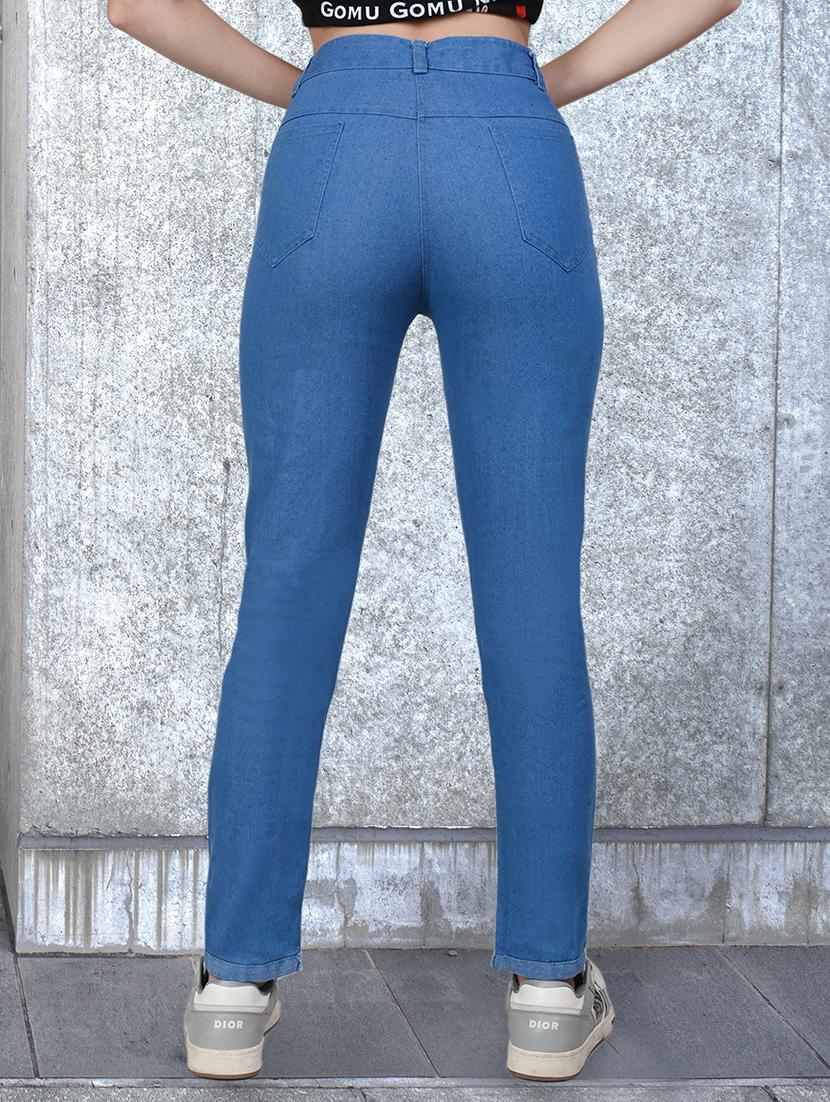 women solid high rise slim fit jean - 21997922 - Standard Image - 2