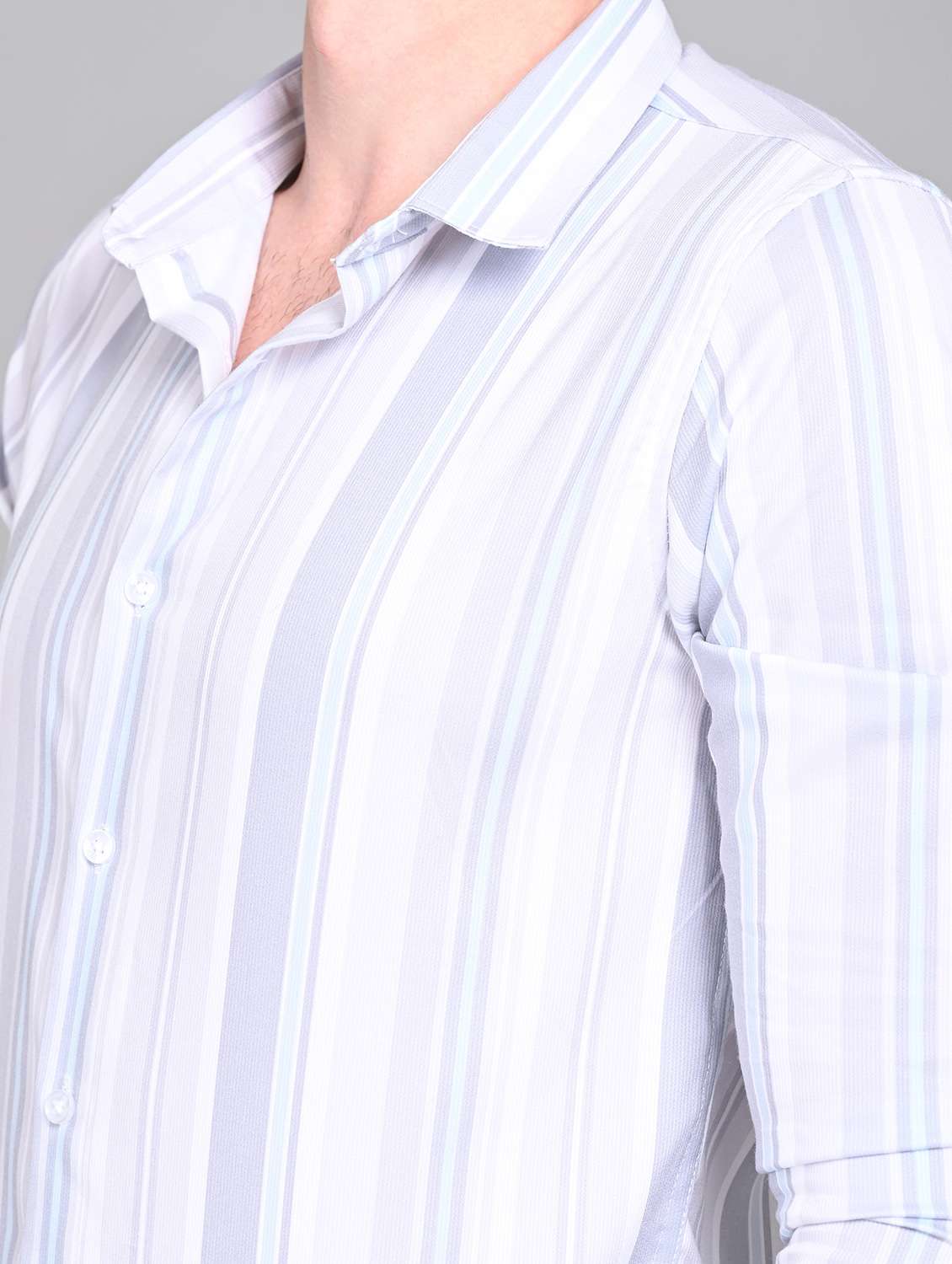 men striped long sleeve regular fit casual shirt - 21997962 -  Standard Image - 7