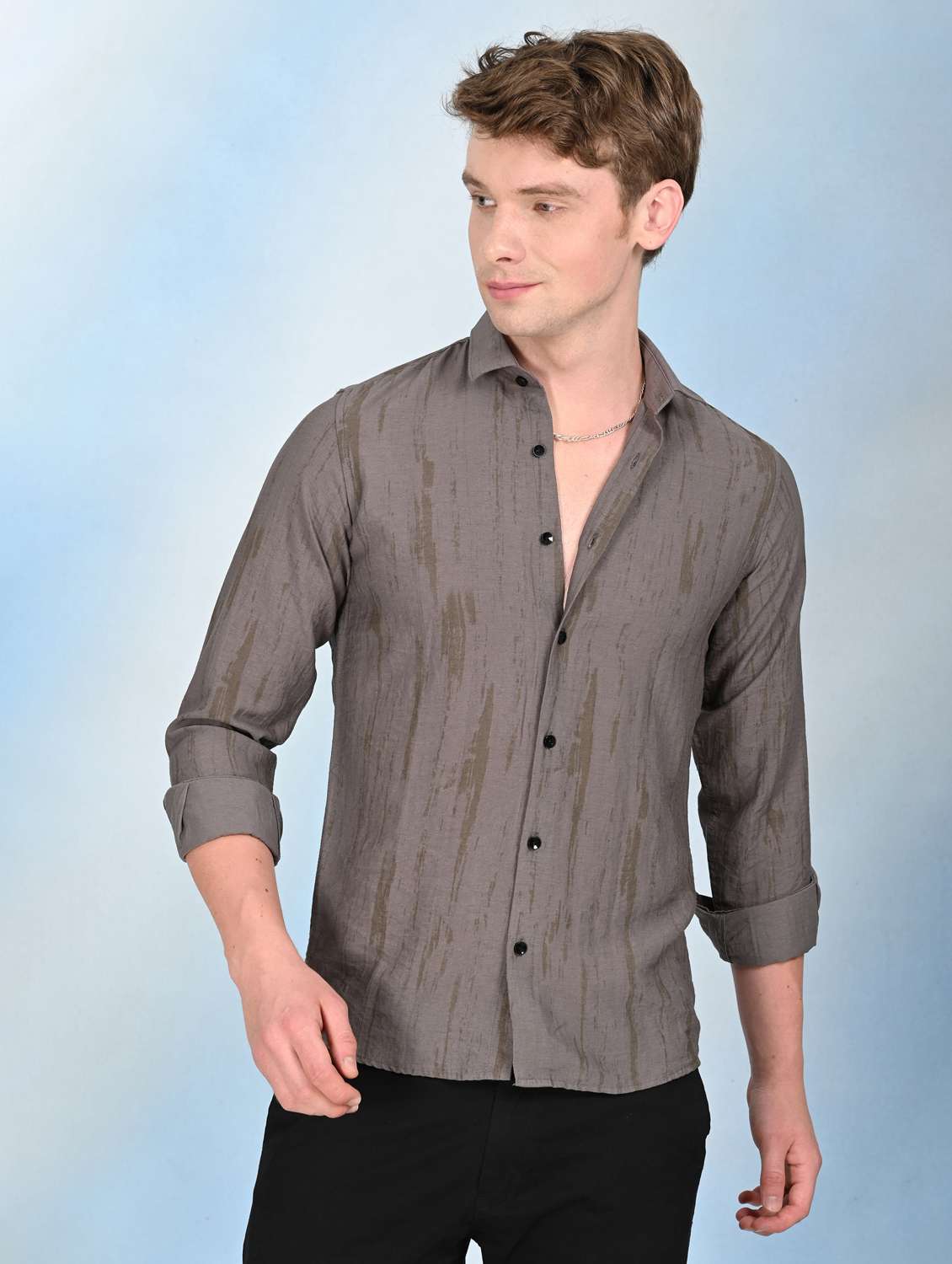 men printed long sleeve regular fit casual shirt - 21998006 -  Standard Image - 2