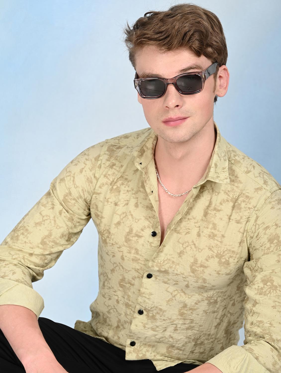 men printed long sleeve regular fit casual shirt - 21998008 - Standard Image - 2