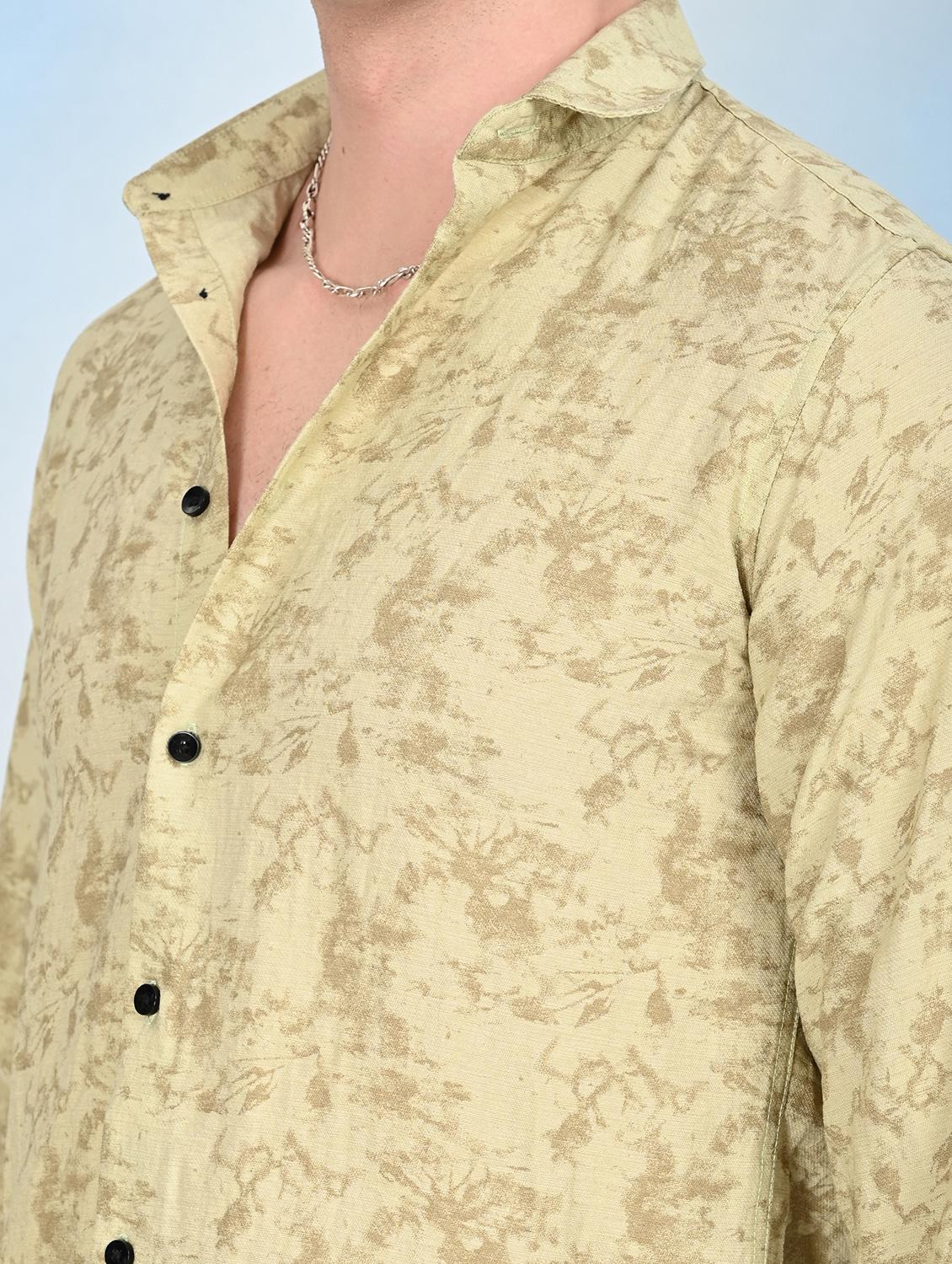 men printed long sleeve regular fit casual shirt - 21998008 - Standard Image - 7