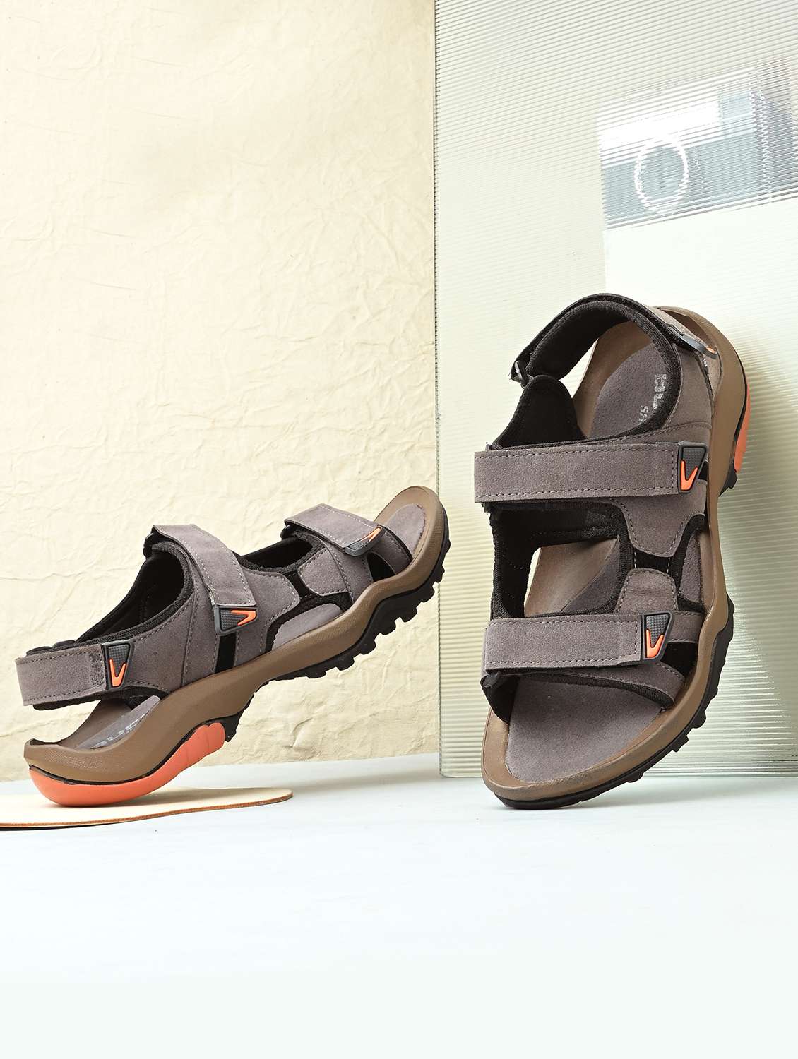 men grey back strap floater - 21998016 - Zoom Image - 0