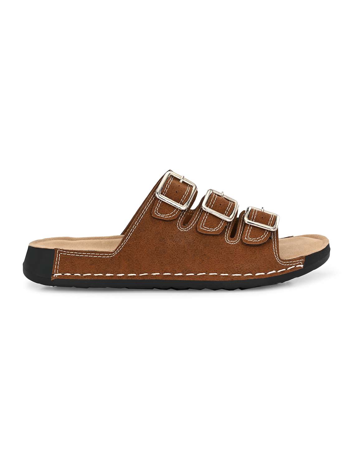 men tan slip on sandal - 21998021 -  Standard Image - 2