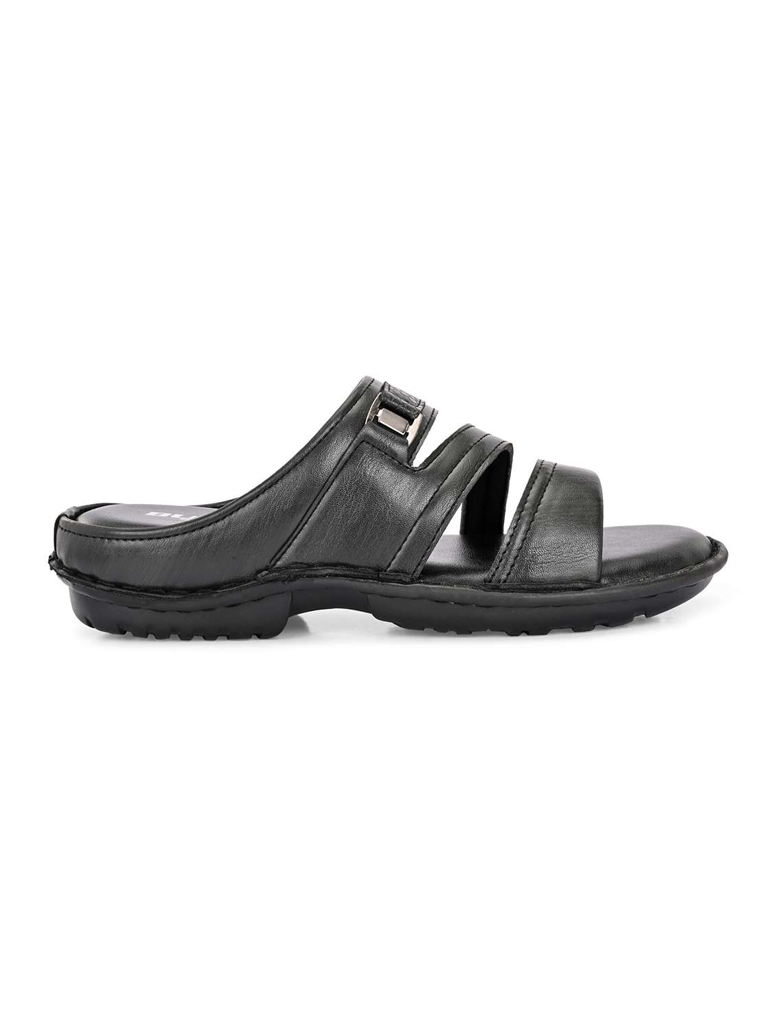 men black slip on sandal - 21998025 -  Standard Image - 2
