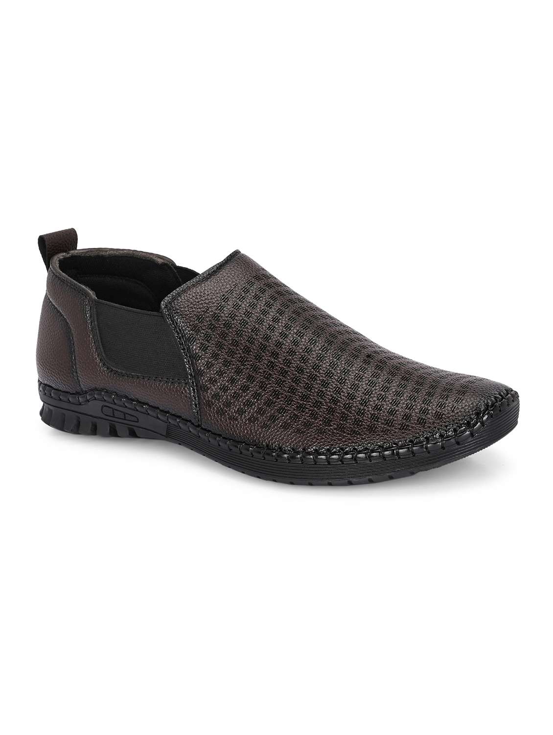 men brown slip on casual shoes - 21998041 -  Standard Image - 2
