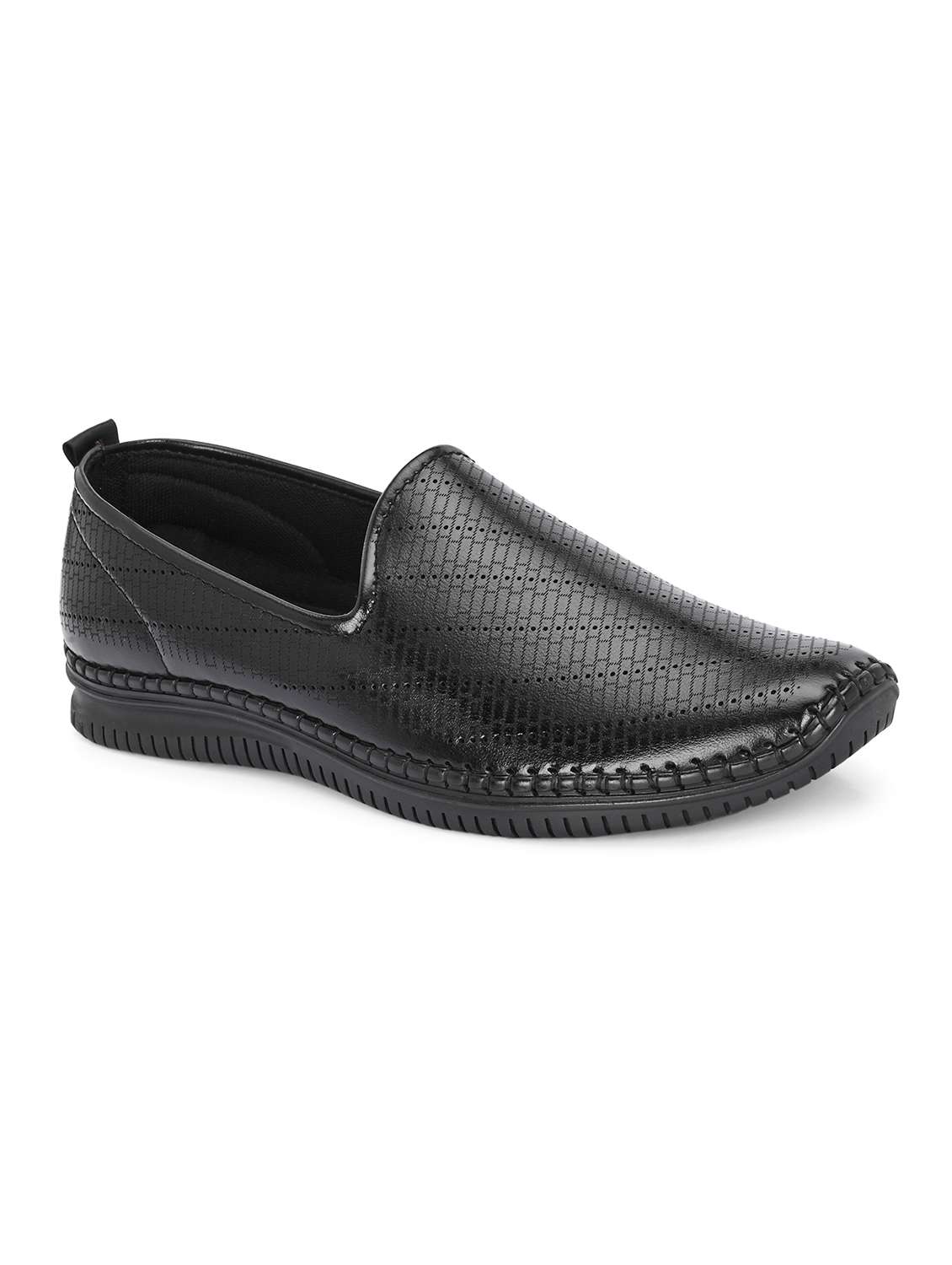 men black slip on casual shoes - 21998046 - Standard Image - 2
