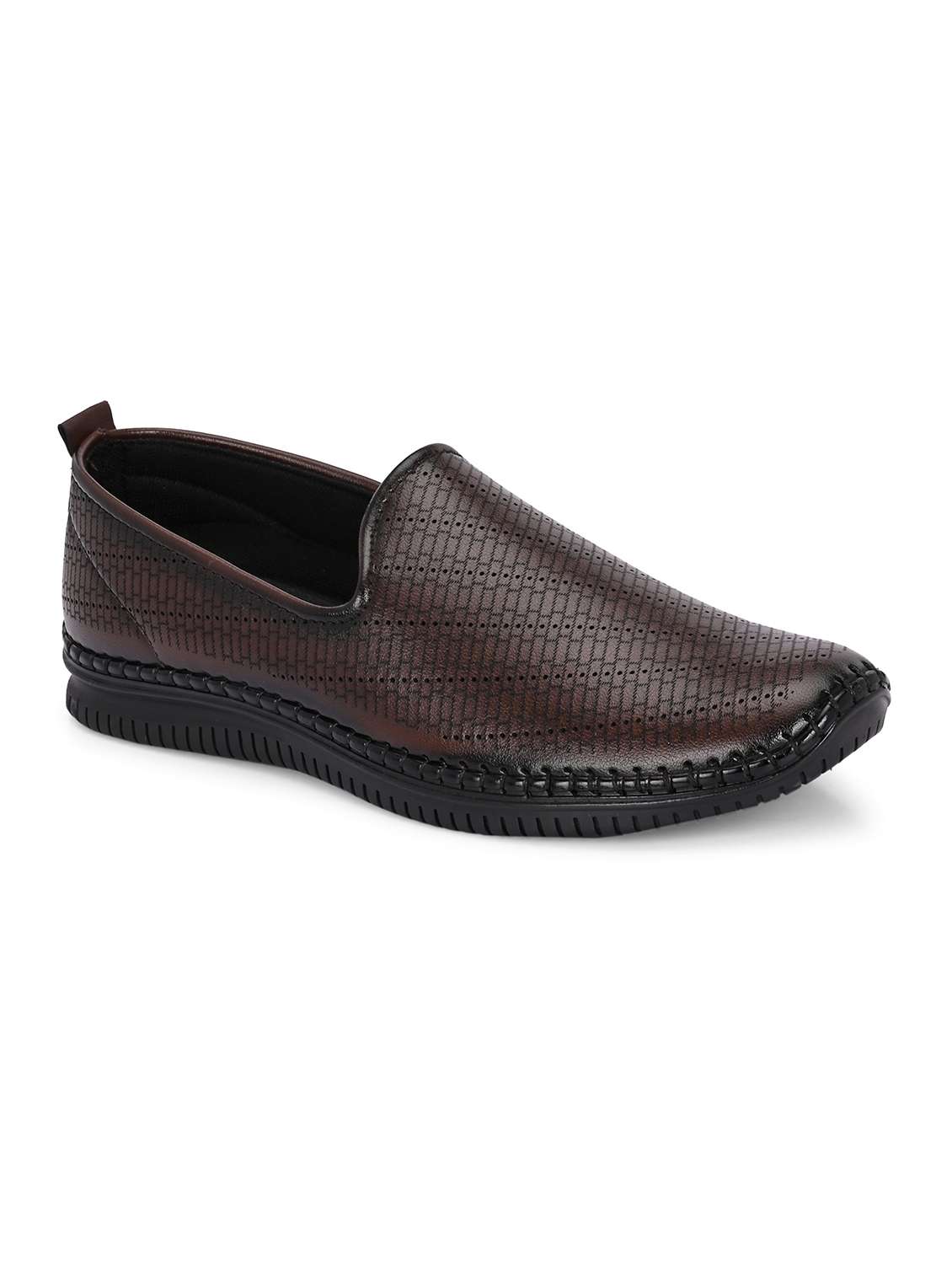 men brown slip on casual shoes - 21998047 - Standard Image - 2