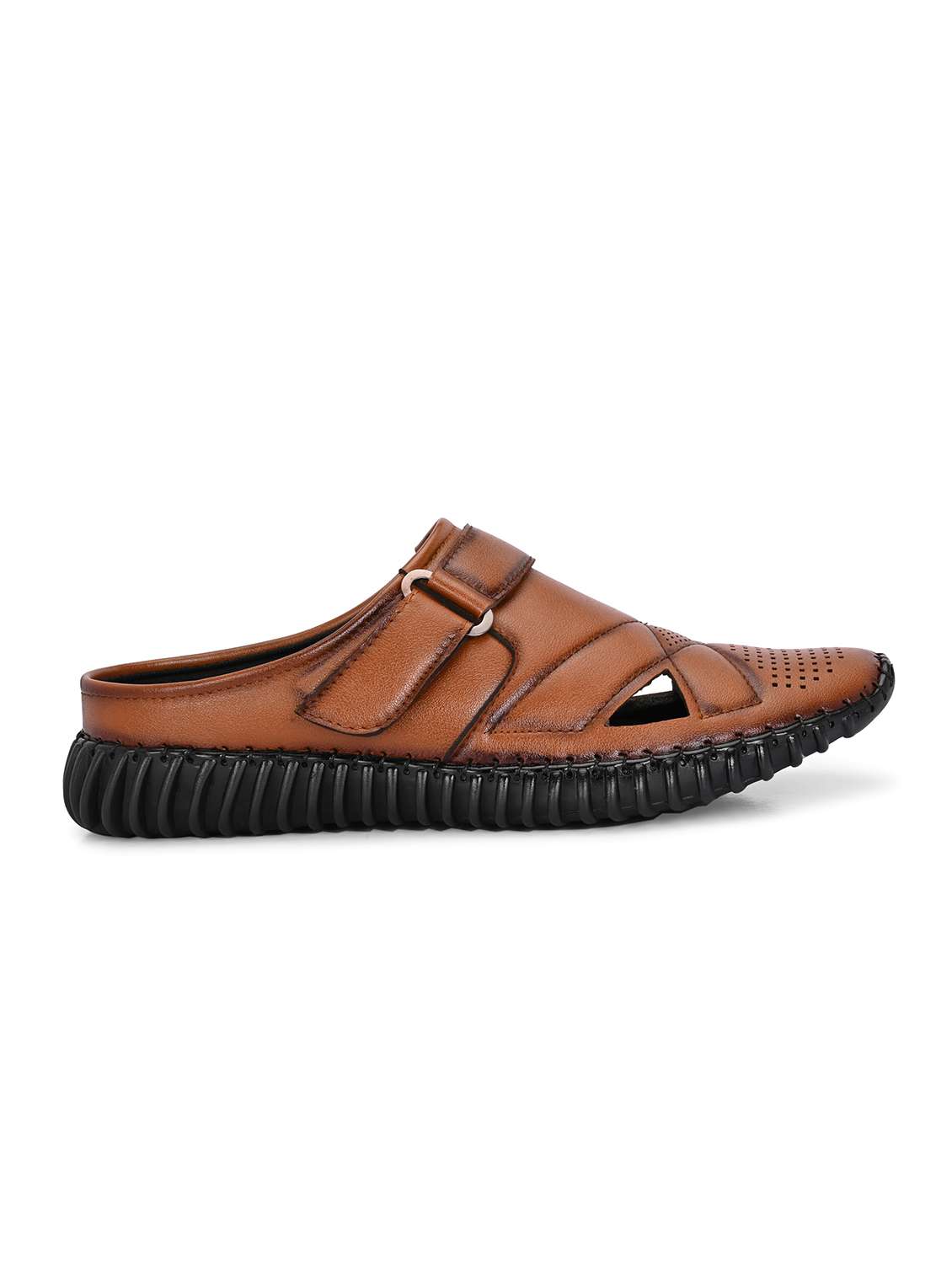 men tan slip on sandal - 21998051 -  Standard Image - 2