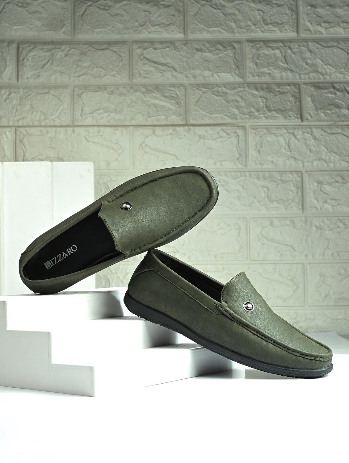 men olive slip on loafer - 21998060 - Zoom Image - 0