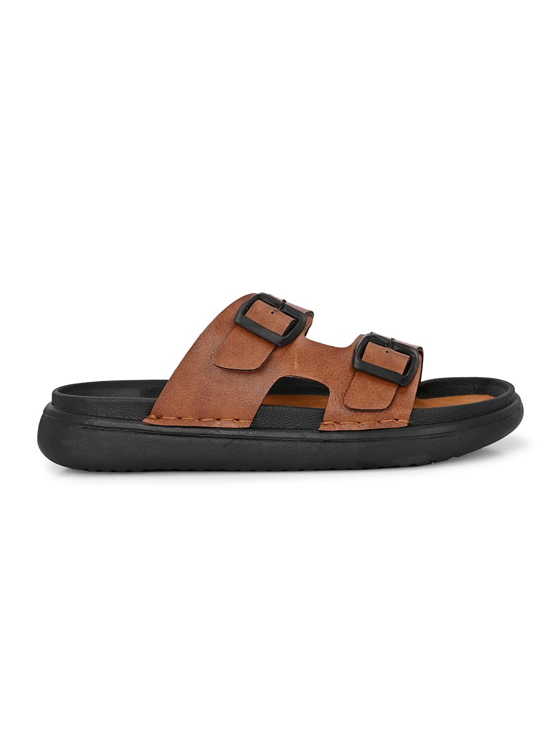 men tan slip on sandal - 21998085 - Standard Image - 2