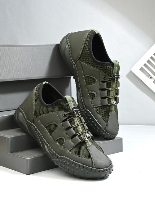 men olive lace up sneaker - 21998094 - Standard Image - 0