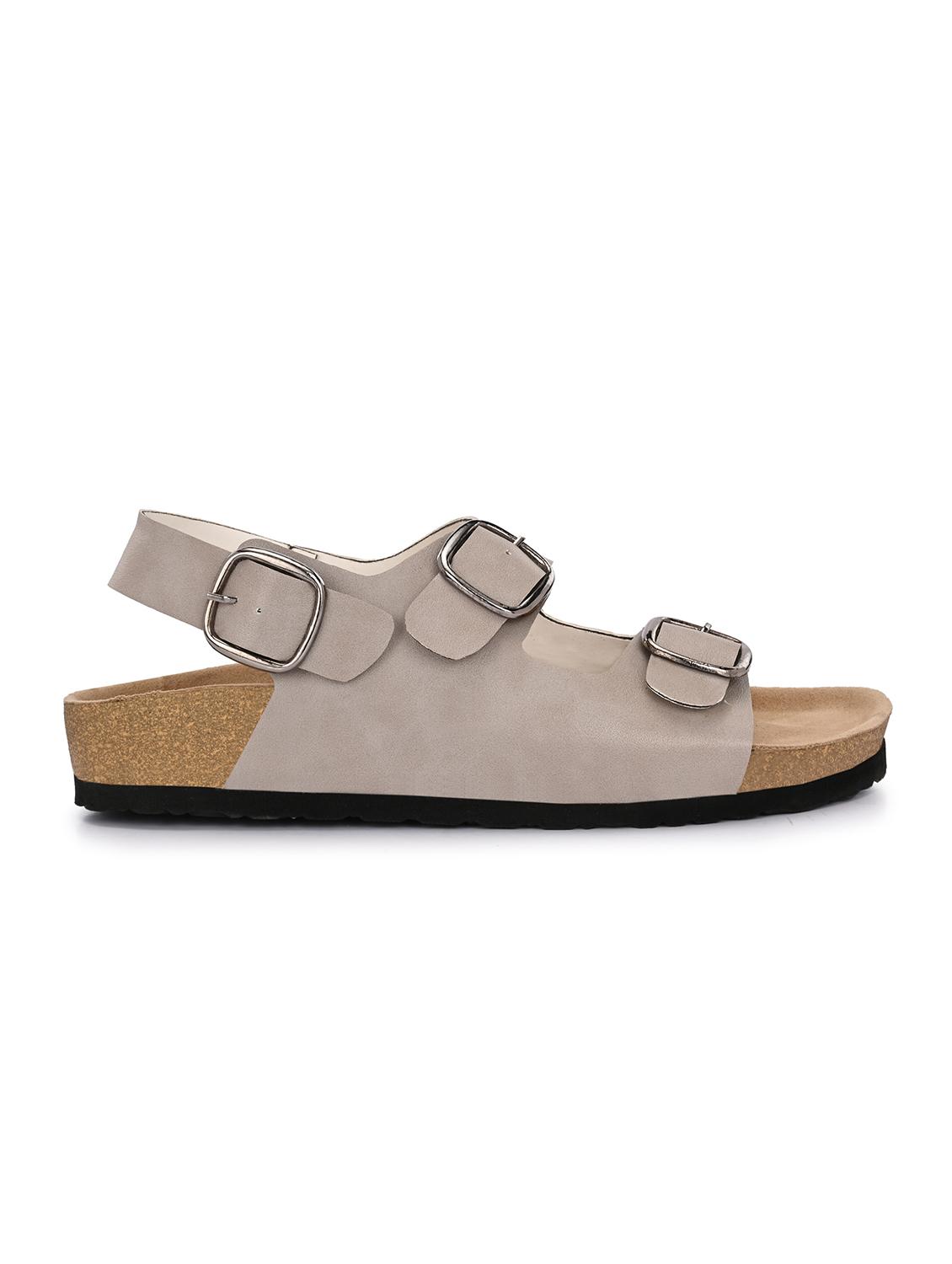 womne grey solid back strap sandal - 21998095 - Standard Image - 2