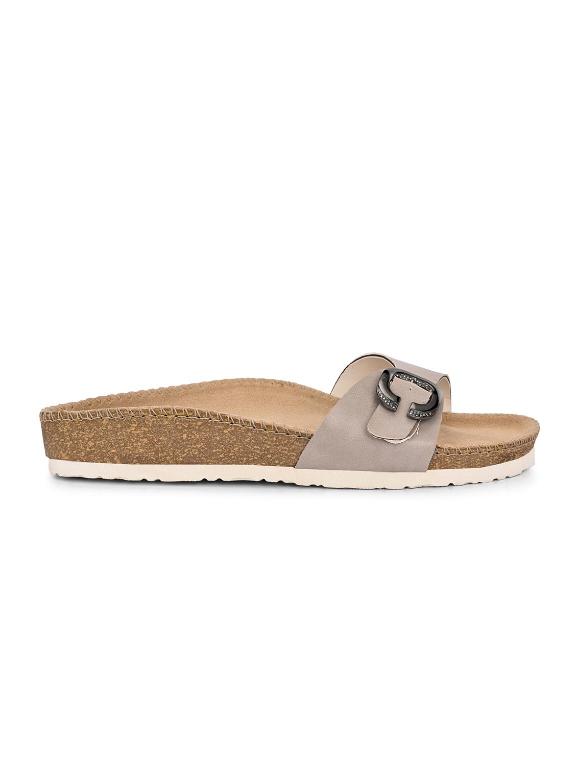women grey slip on sandal - 21998098 - Standard Image - 2
