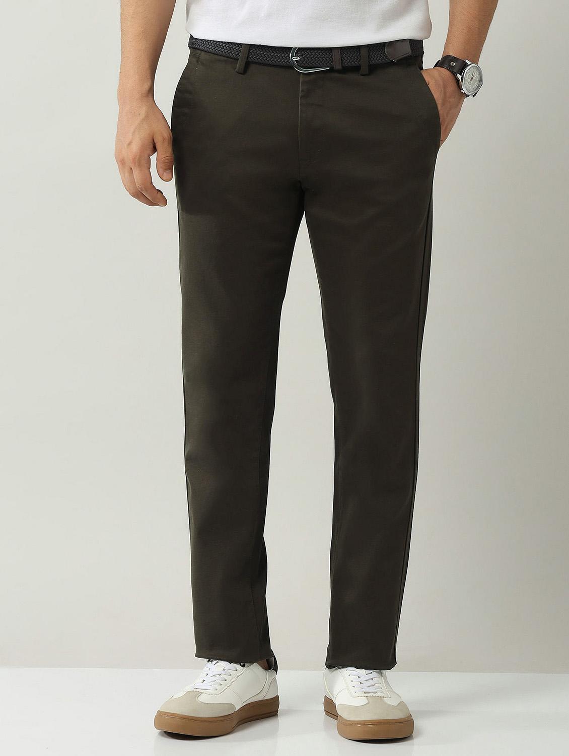 men solid mid rise straight fit chinos  - 21998331 -  Zoom Image - 0