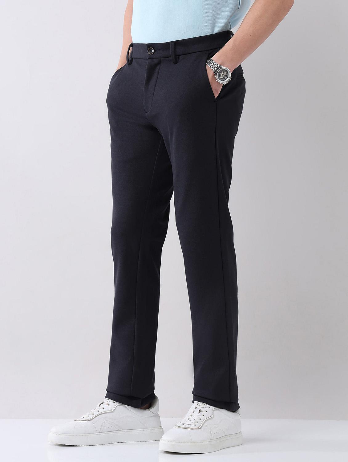 men solid mid rise straight fit chinos - 21998355 - Standard Image - 2