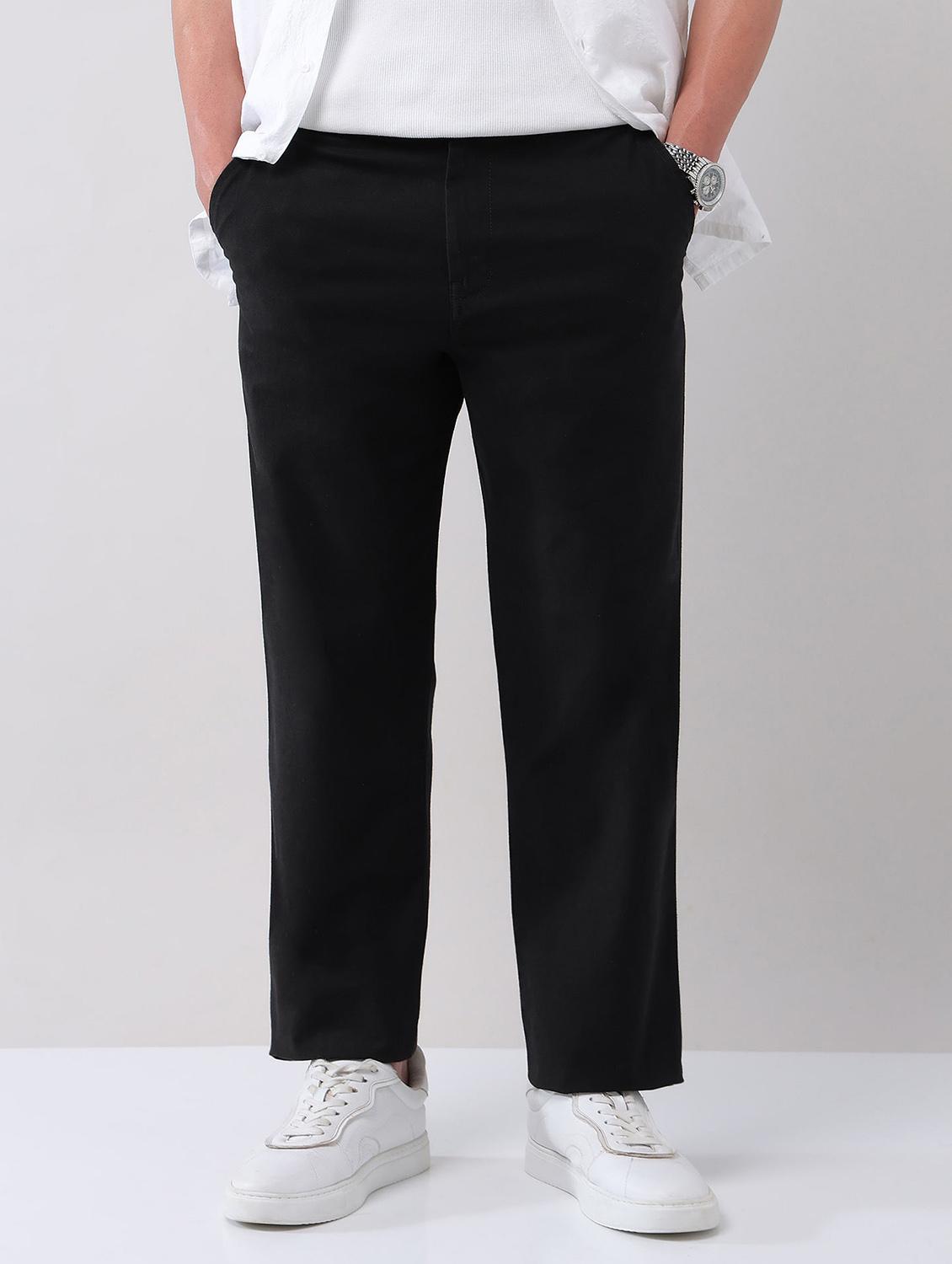 men solid mid rise straight fit chinos - 21998359 - Zoom Image - 0