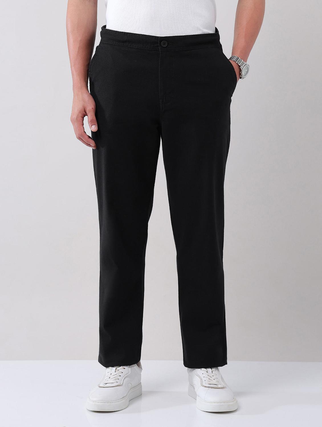 men solid mid rise straight fit chinos - 21998359 - Standard Image - 2