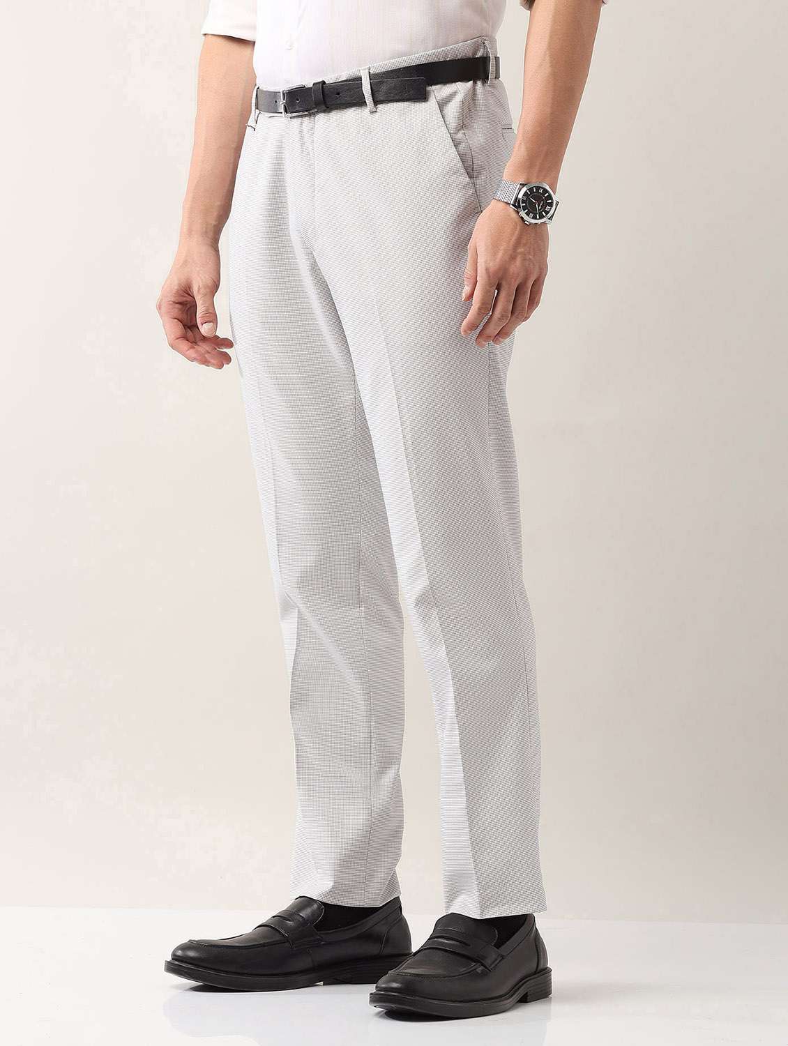 men self designed mid rise formal trouser - 21998366 -  Standard Image - 2