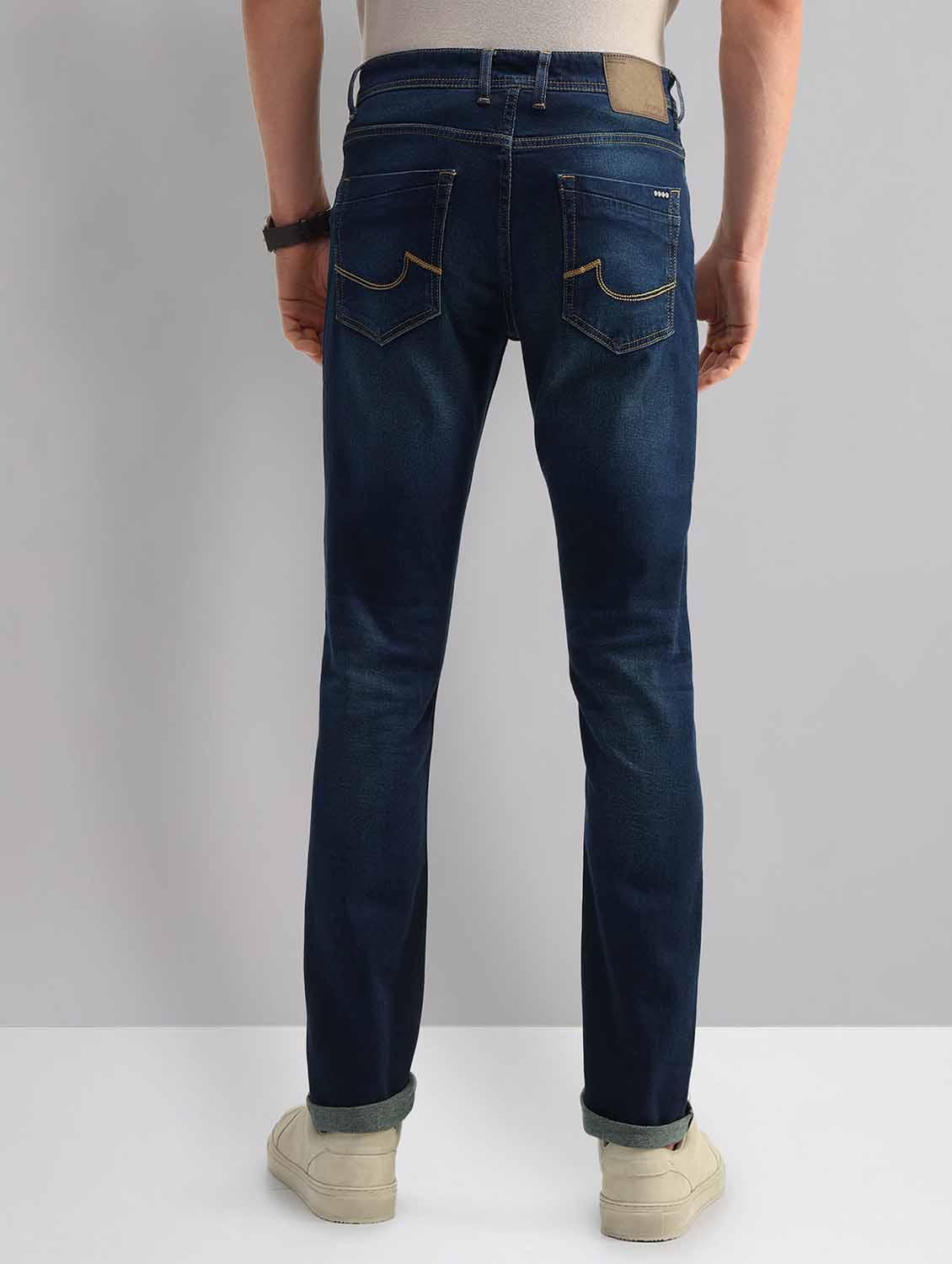 men washed mid rise slim fit jeans - 21998378 - Standard Image - 2