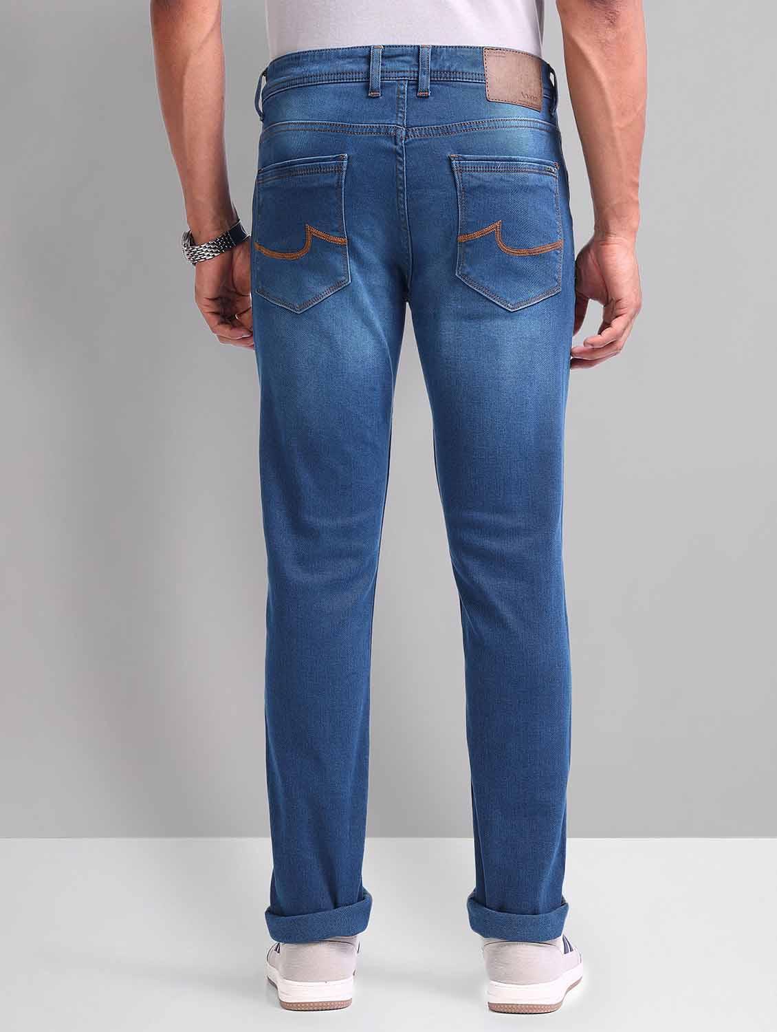 men washed mid rise slim fit jeans - 21998379 - Standard Image - 2