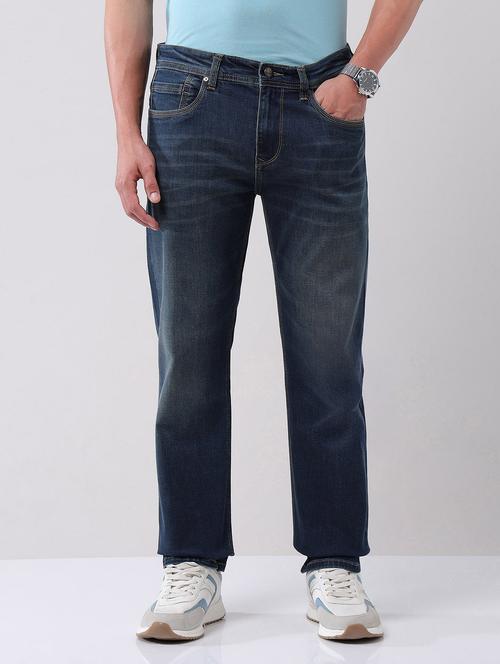 men washed mid rise slim fit jeans - 21998413 -  Standard Image - 0