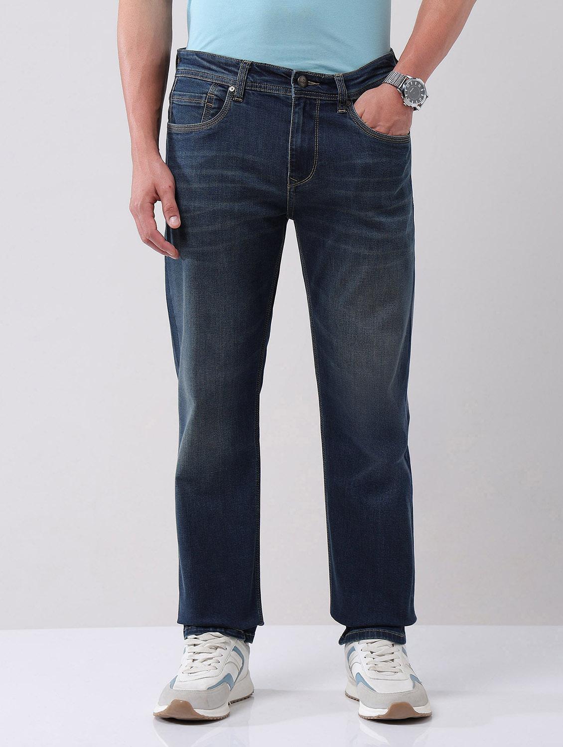 men washed mid rise slim fit jeans - 21998413 -  Zoom Image - 0