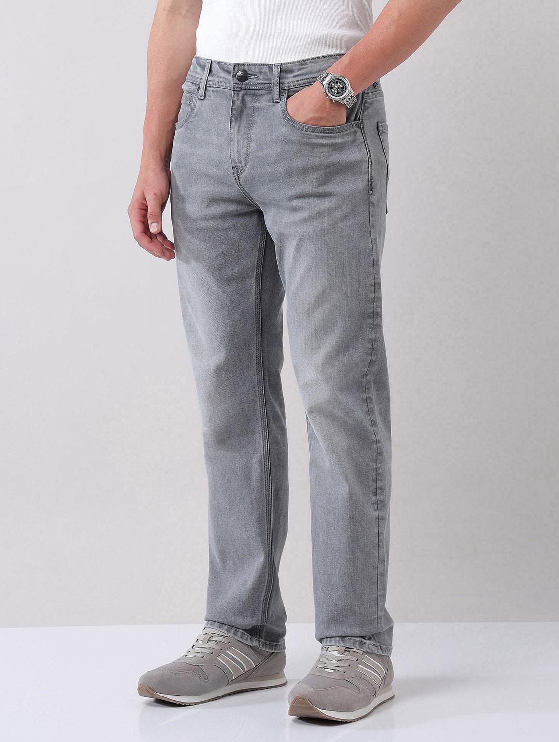 men washed mid rise straight fit jeans - 21998414 - Standard Image - 2