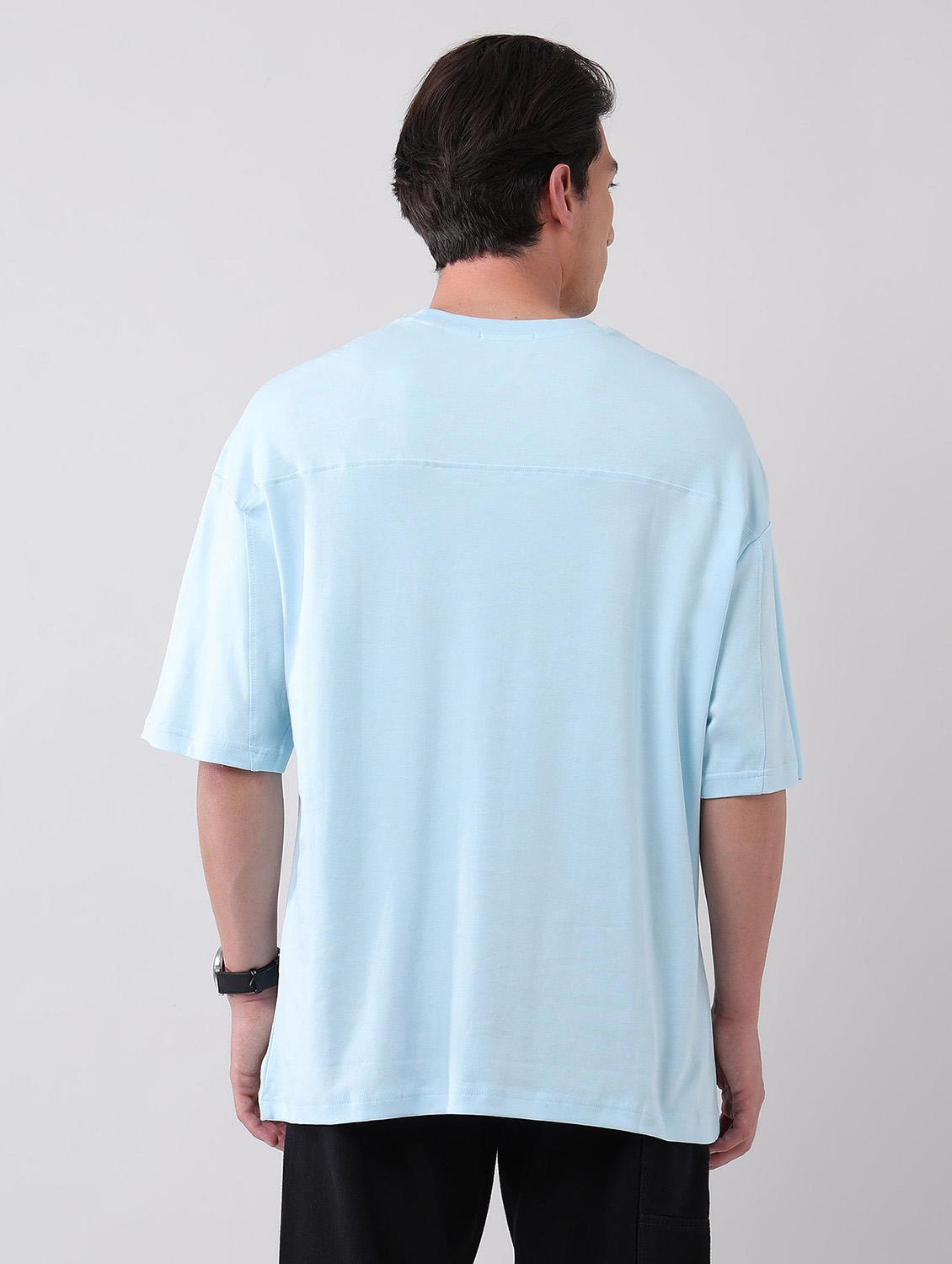 men solid round neck oversized t-shirt - 21998427 - Standard Image - 2
