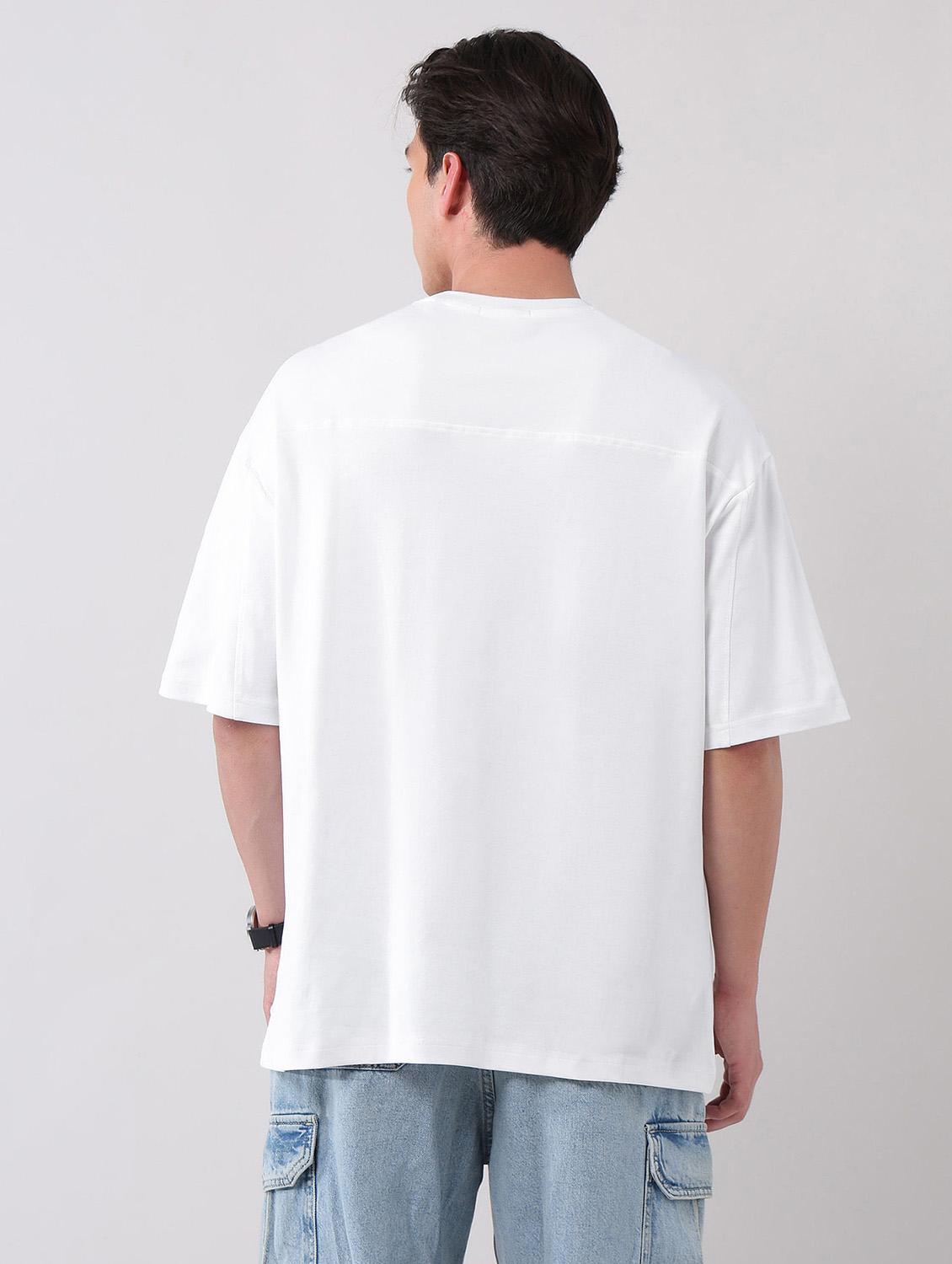 men solid round neck oversized t-shirt - 21998429 - Standard Image - 2