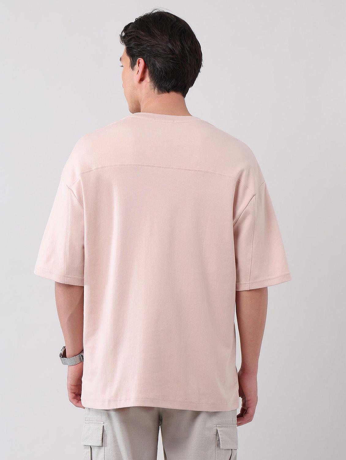 men solid round neck oversized t-shirt - 21998430 - Standard Image - 2