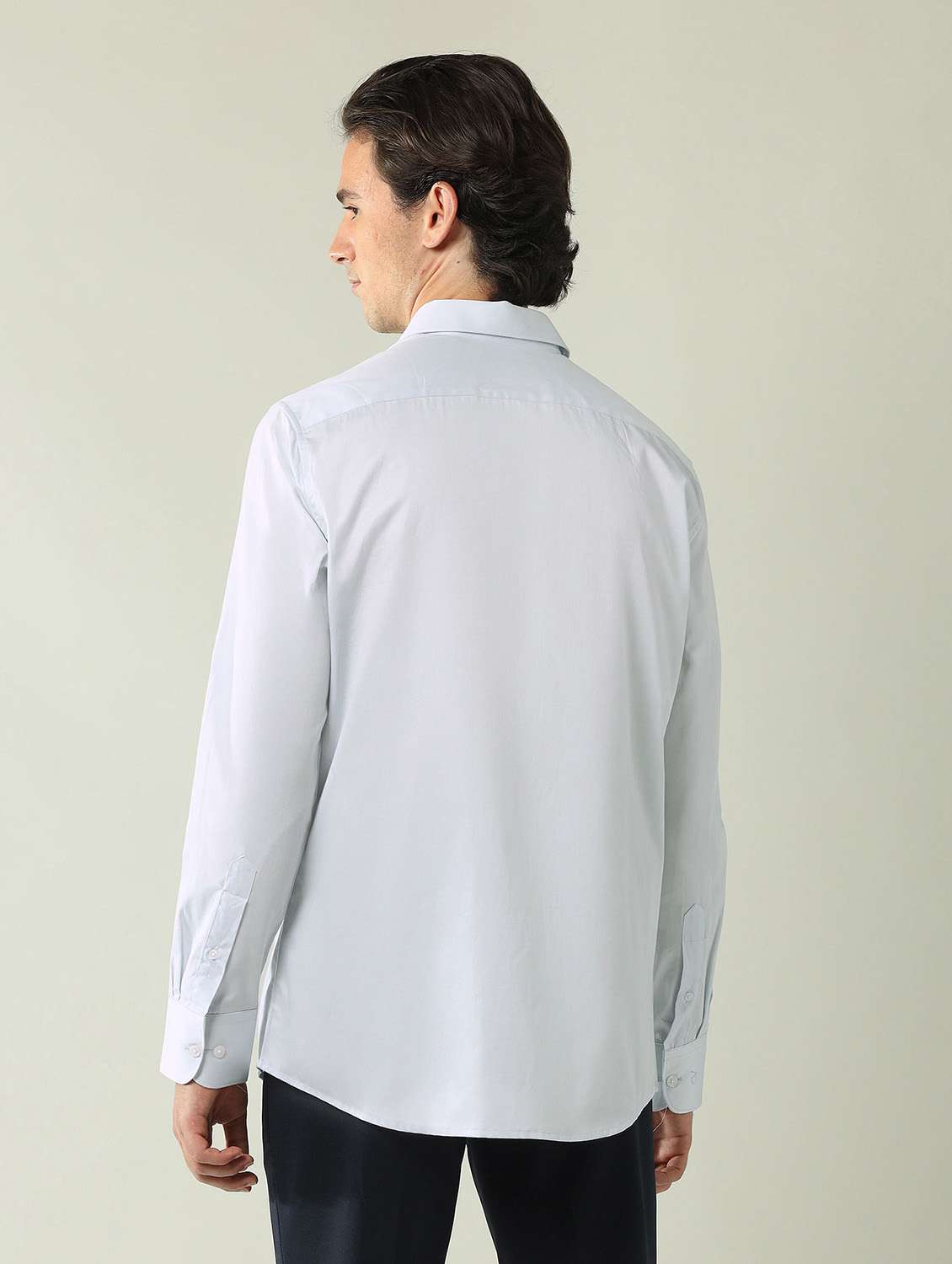 men solid long sleeve regular fit formal shirt - 21998446 - Standard Image - 2
