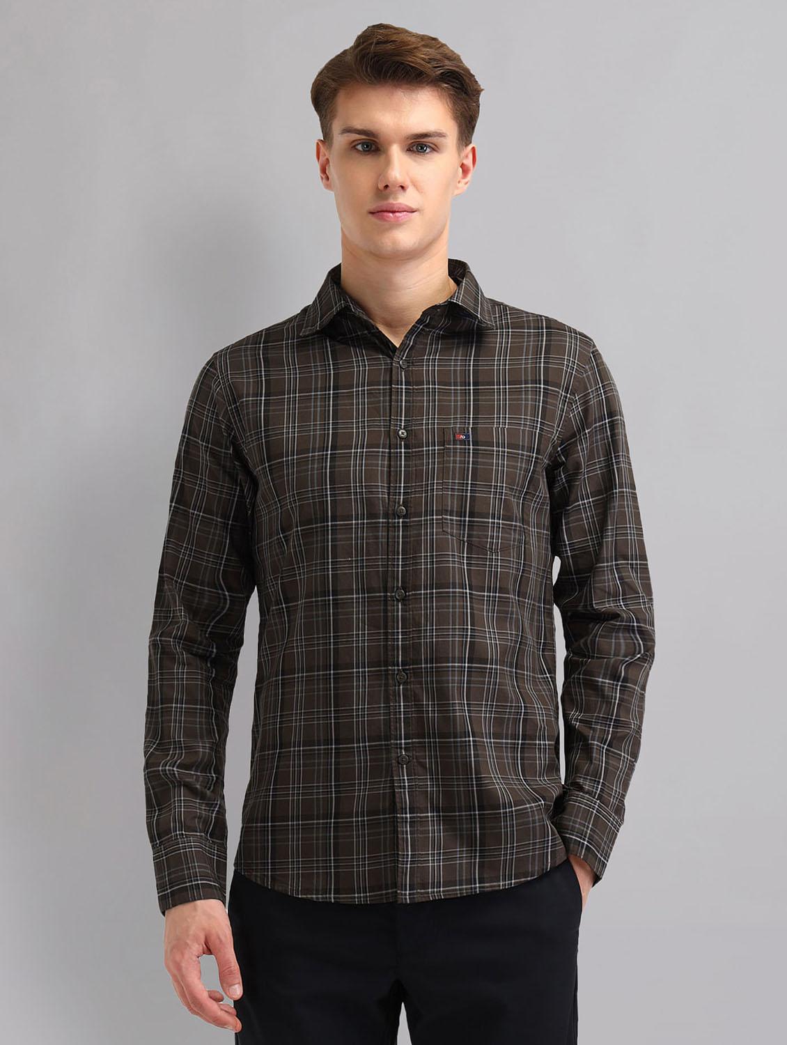 men checkered long sleeve regular fit casual shirt - 21998456 - Standard Image - 2