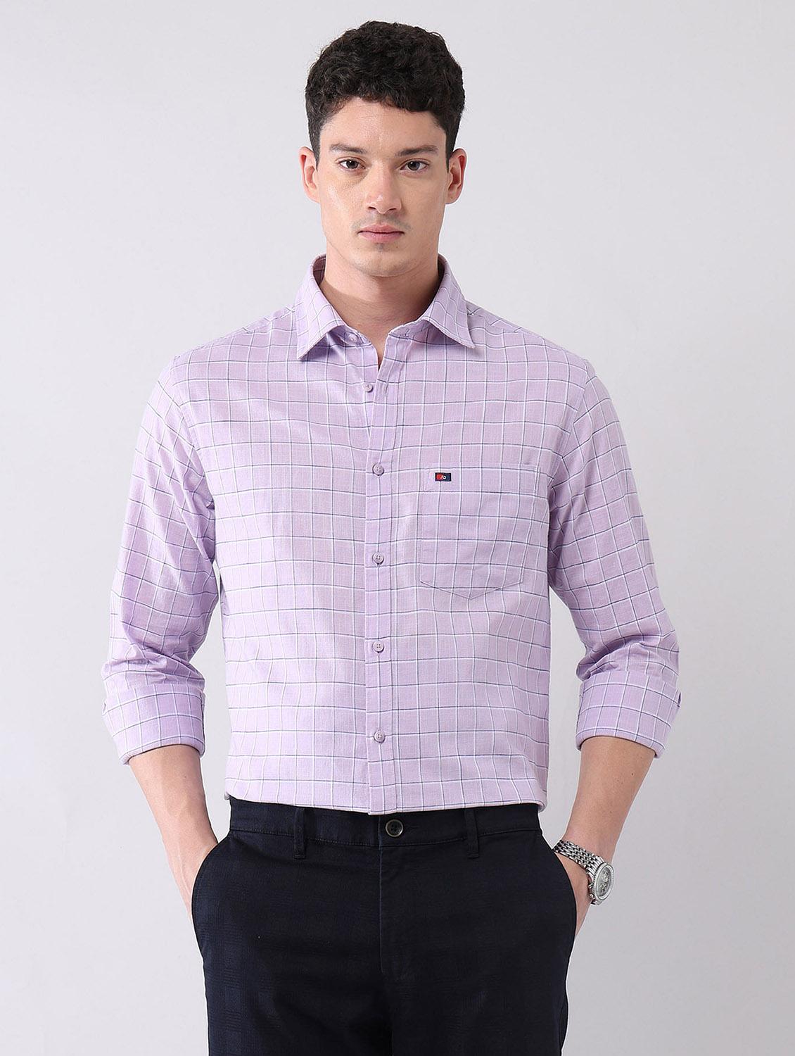 men checkered long sleeve regular fit casual shirt - 21998475 -  Zoom Image - 0