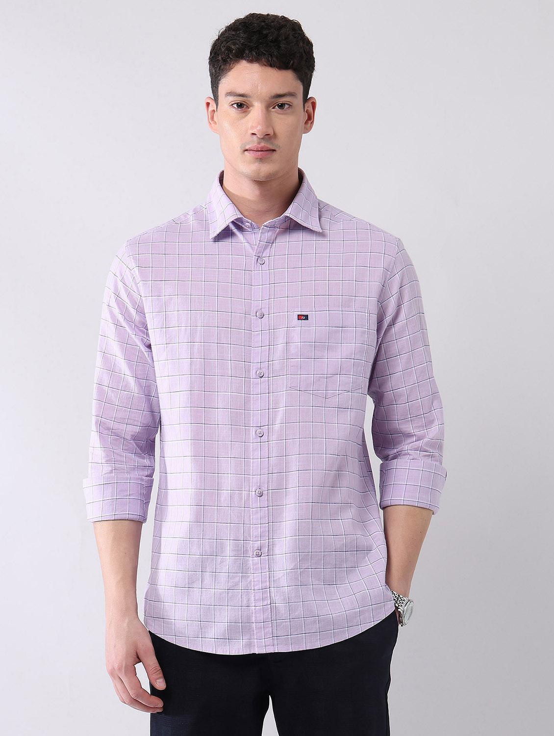 men checkered long sleeve regular fit casual shirt - 21998475 - Standard Image - 2