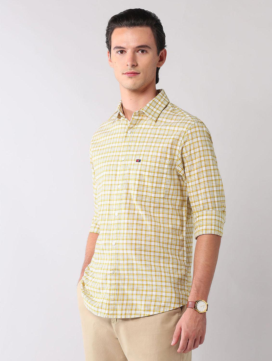 men checkered long sleeve regular fit casual shirt - 21998476 - Standard Image - 2