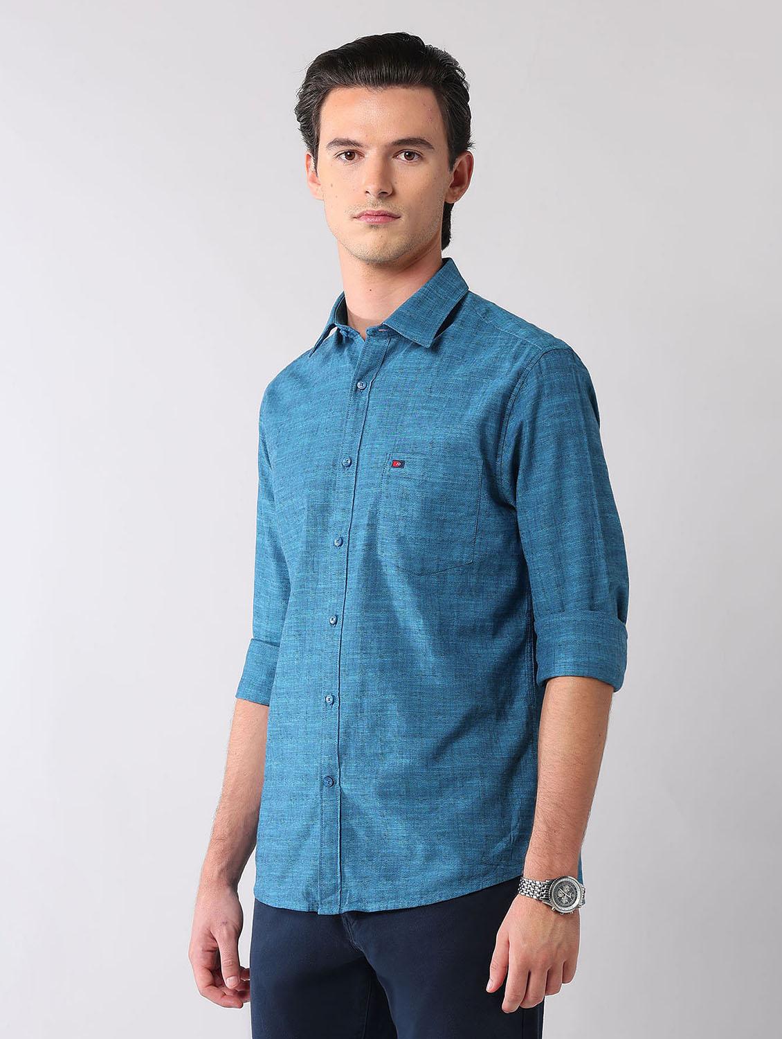 men solid long sleeve regular fit casual shirt - 21998480 - Standard Image - 2