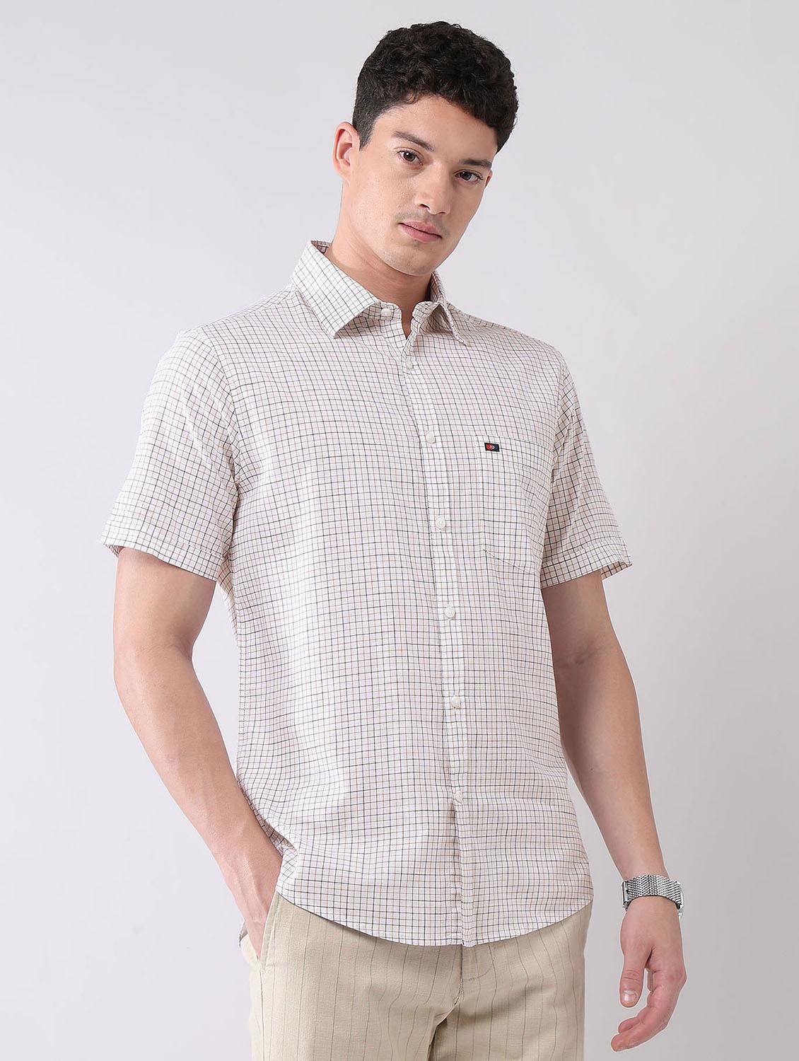 men checkered short sleeve regular fit casual shirt - 21998483 - Standard Image - 2
