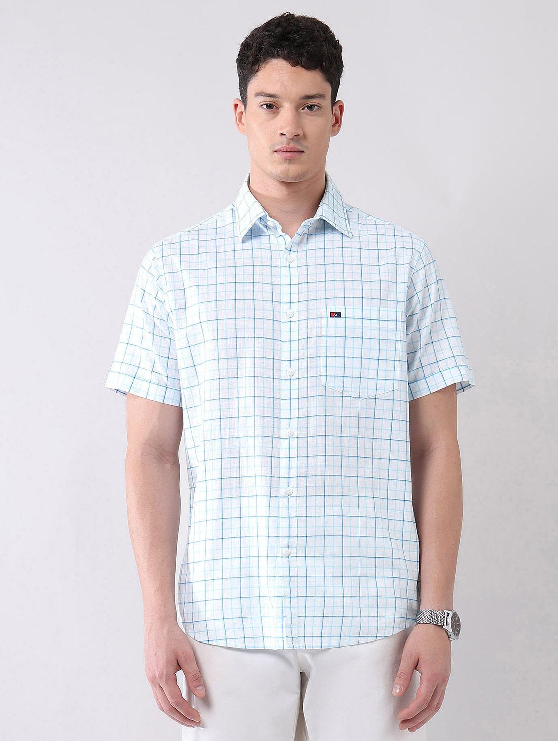 men checkered short sleeve regular fit casual shirt - 21998484 - Standard Image - 2