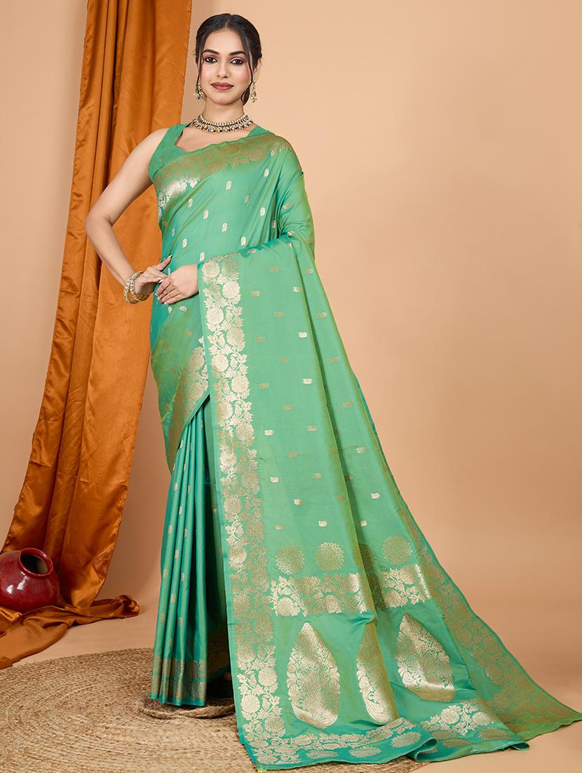 women self design banarasi saree with blouse - 21998520 -  Zoom Image - 0