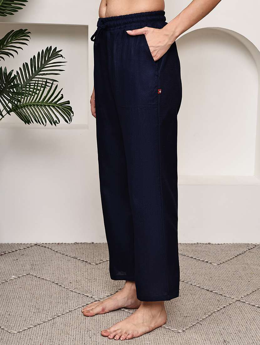 women solid mid rise loungewear pajama - 21998611 -  Standard Image - 2