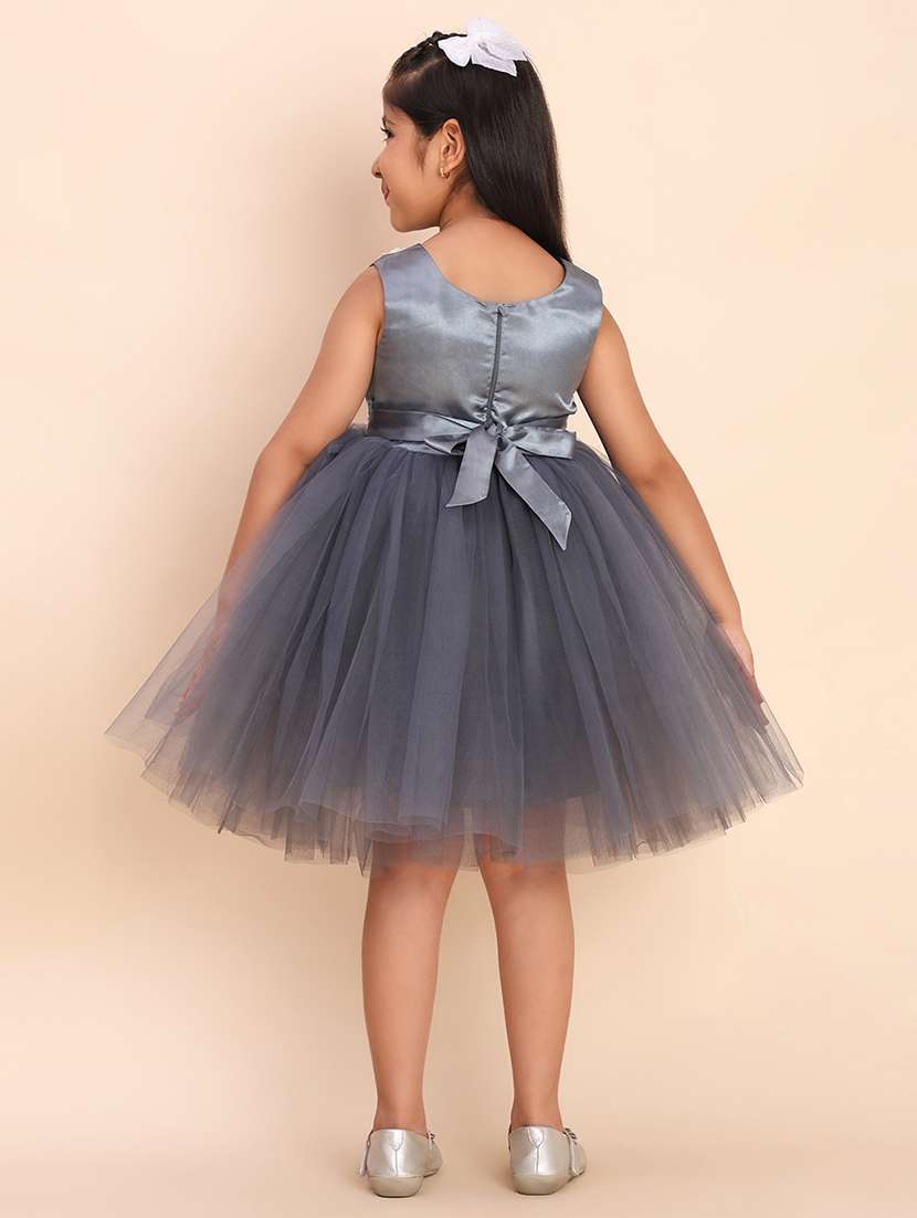 girls self designed round neck sleeveless frock - 21998662 -  Standard Image - 2